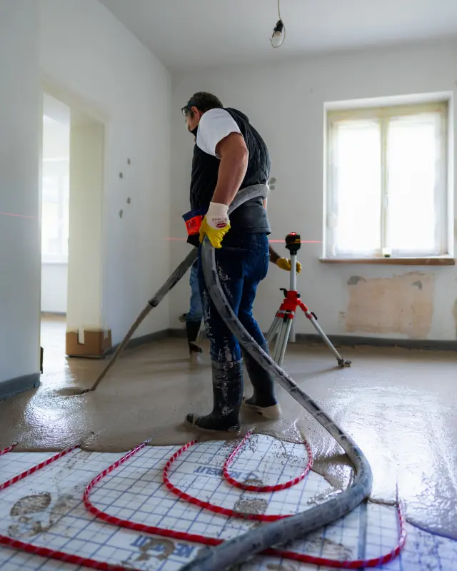 Fließestrich-Projekt: Detailaufnahme der Oberfläche